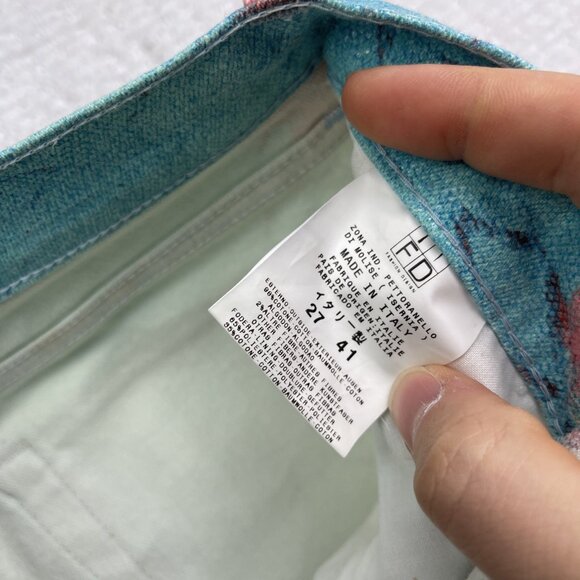 Y2K Just Cavalli Boot Cut Pants Psychedelic Reptile Skin Color AOP Wom Sz 27/41 - Picture 7 of 13